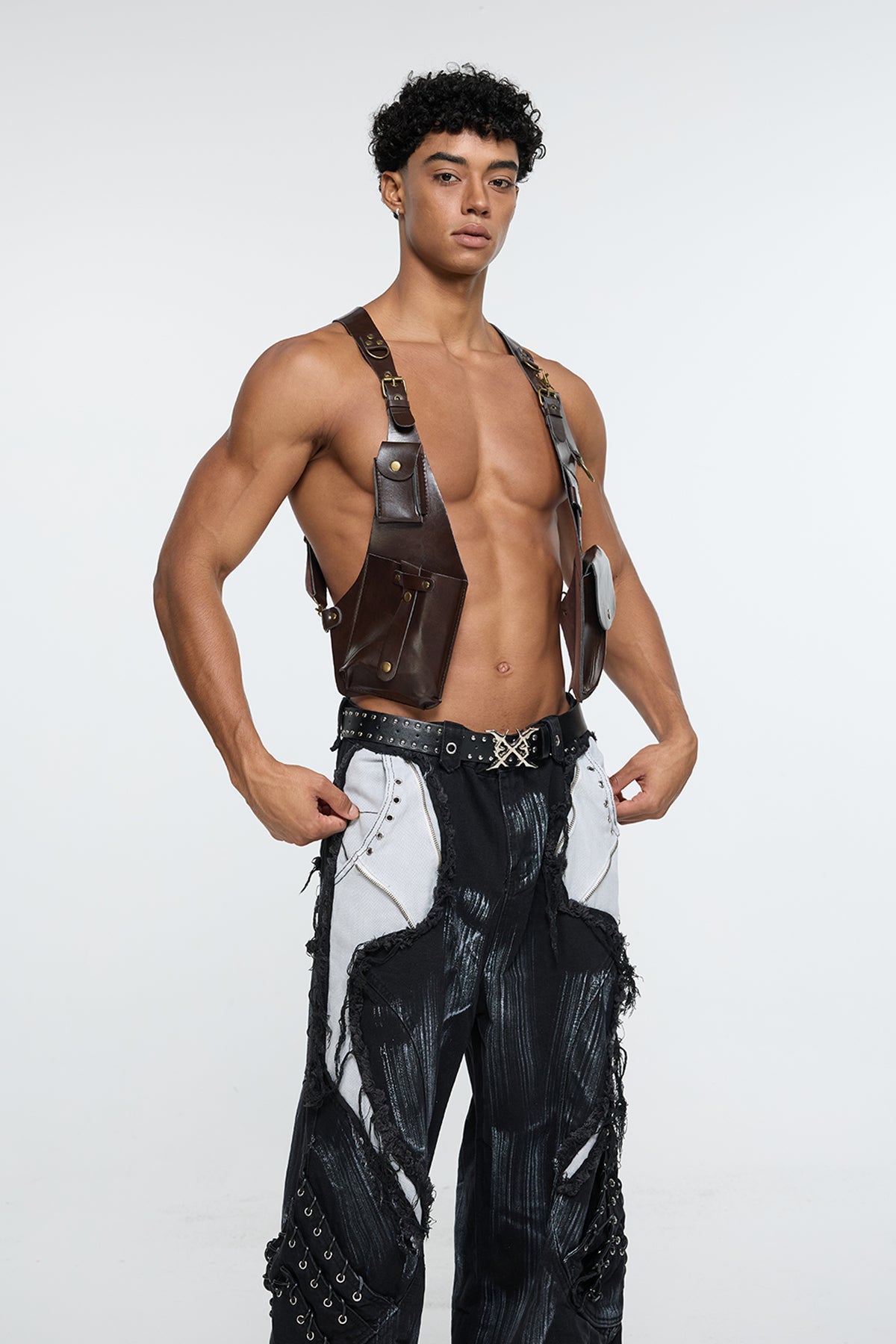 Silent Zero Leather Harness Vest