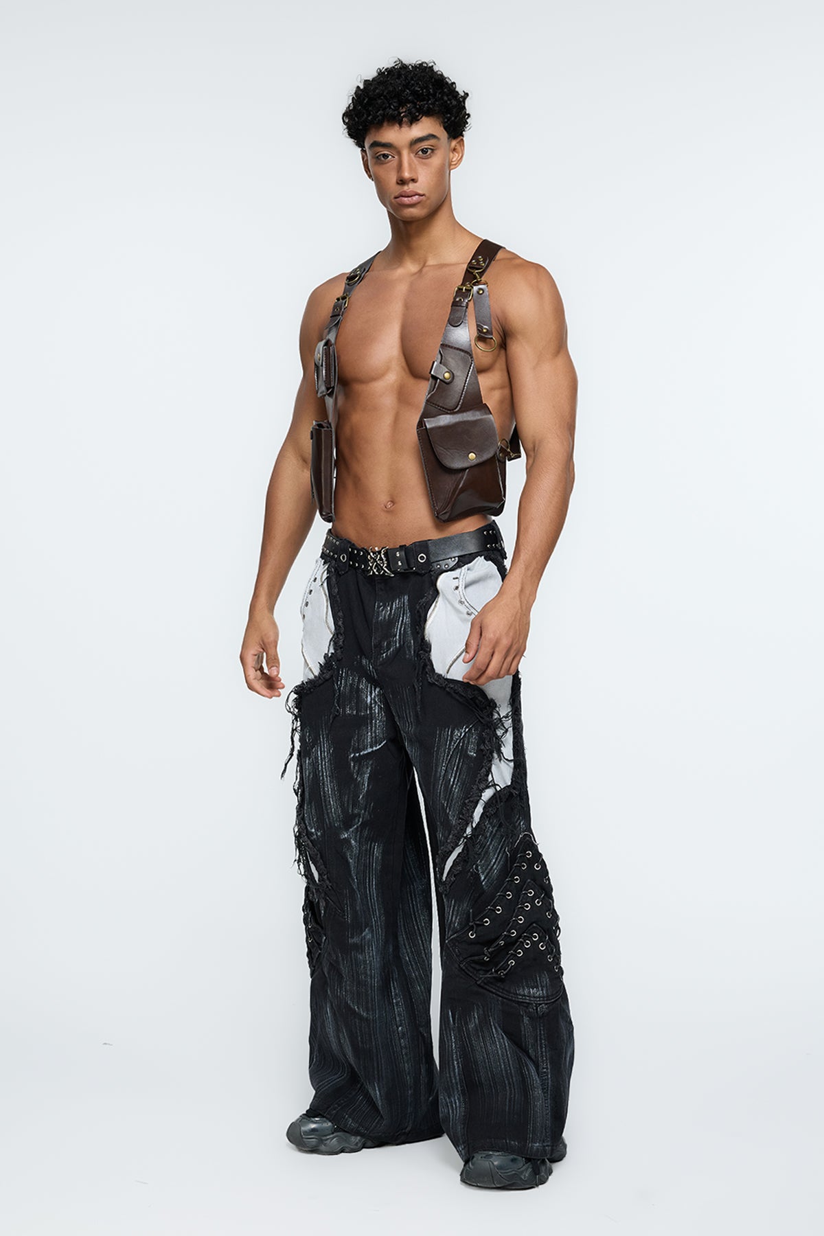 Silent Zero Leather Harness Vest