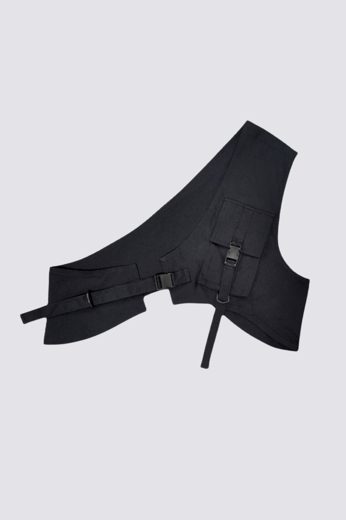 Silent Core One Shoulder Vest Black