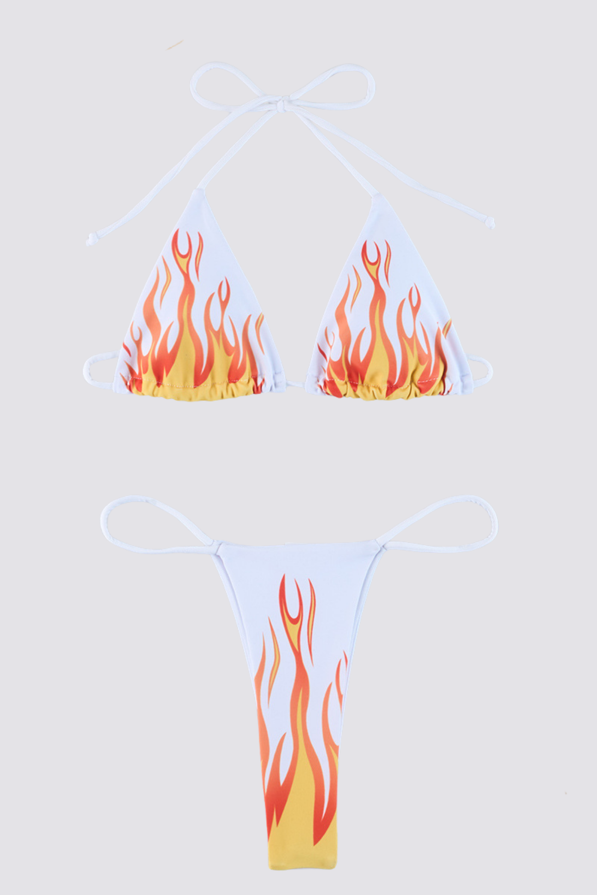 Silk Desire Print Bikini Two Piece Set Black