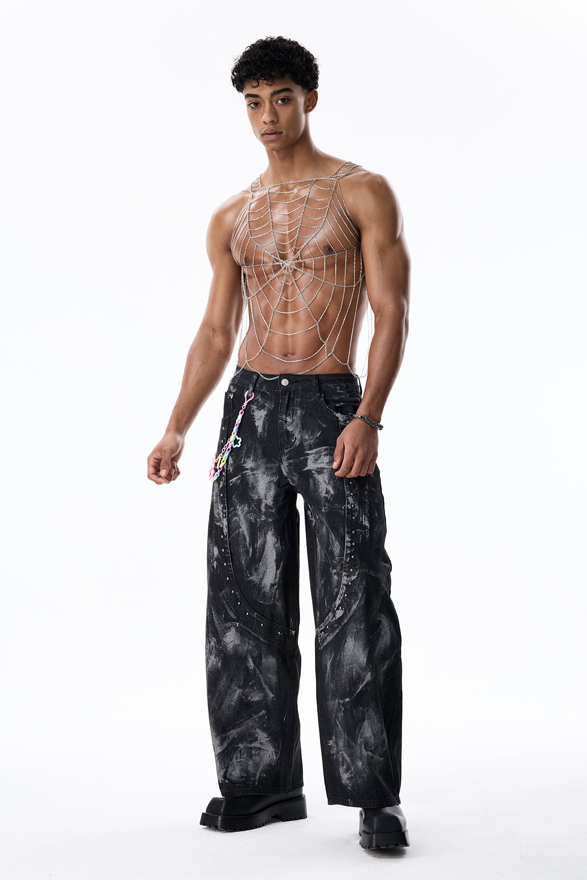 Silver Rift Cobweb Body Chain