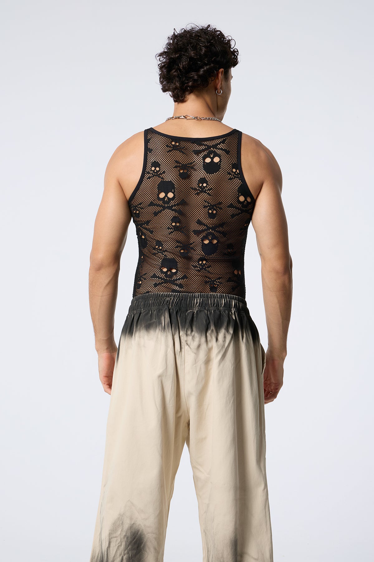 Skin Drift Skull Mesh Sleeveless Top