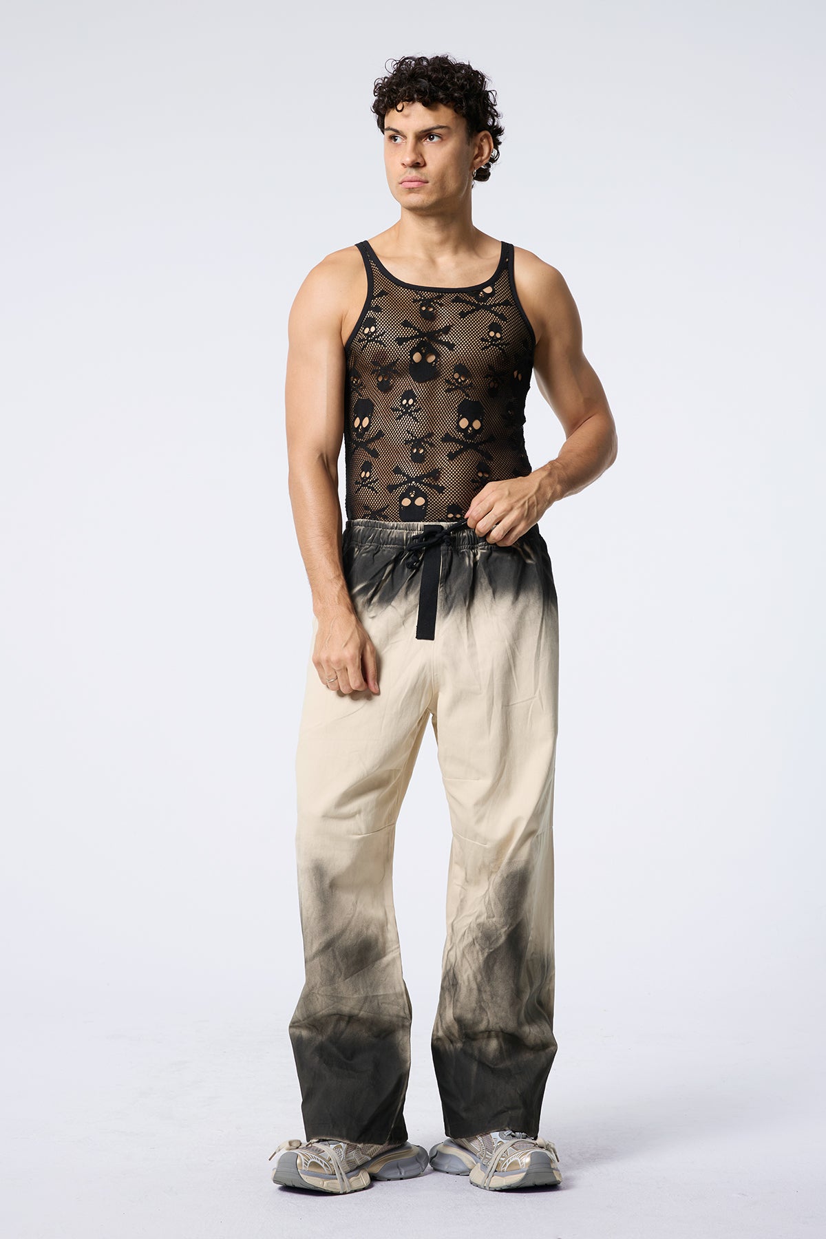 Skin Drift Skull Mesh Sleeveless Top