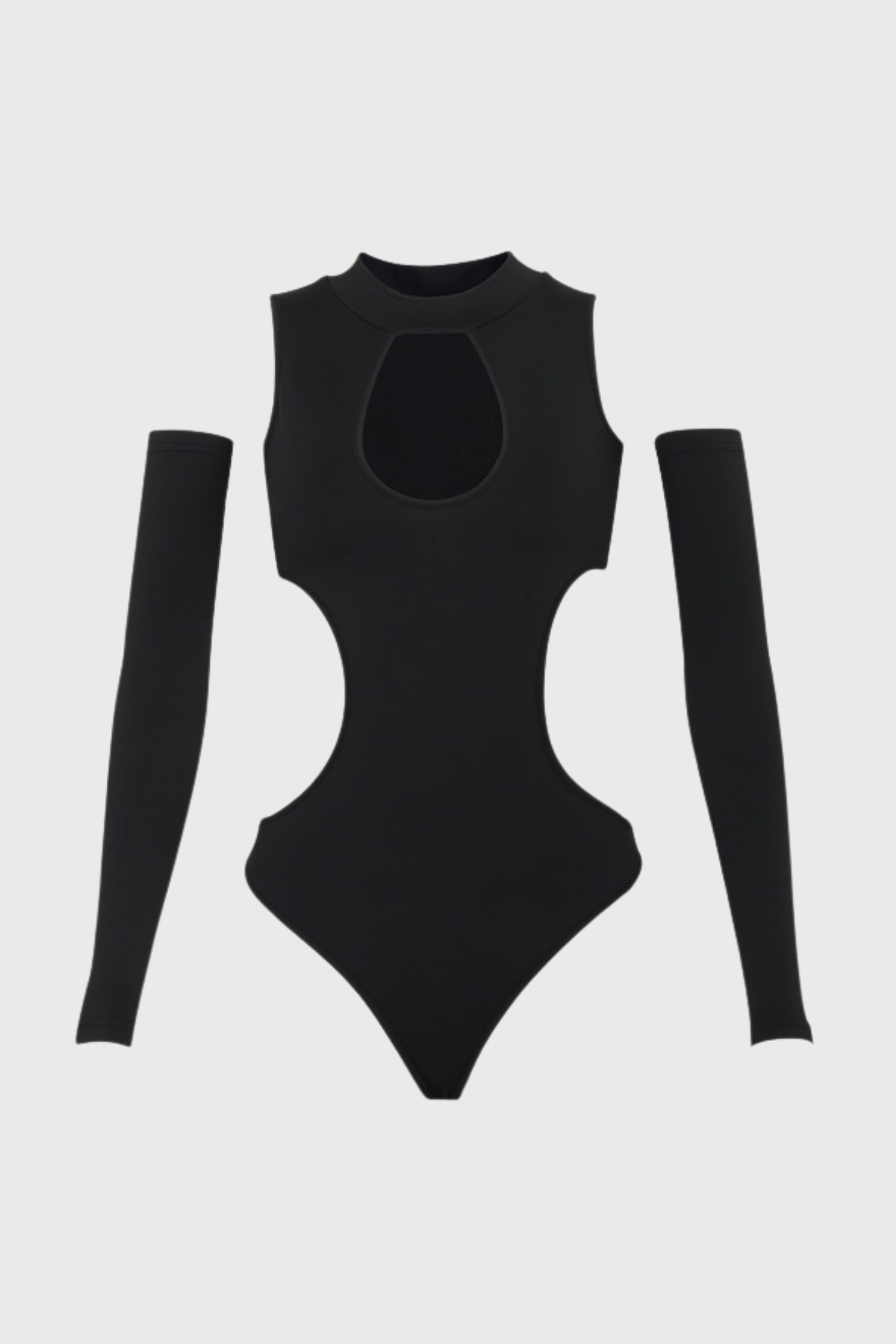 Skin Lock Cutout Bodysuit With Sleeves