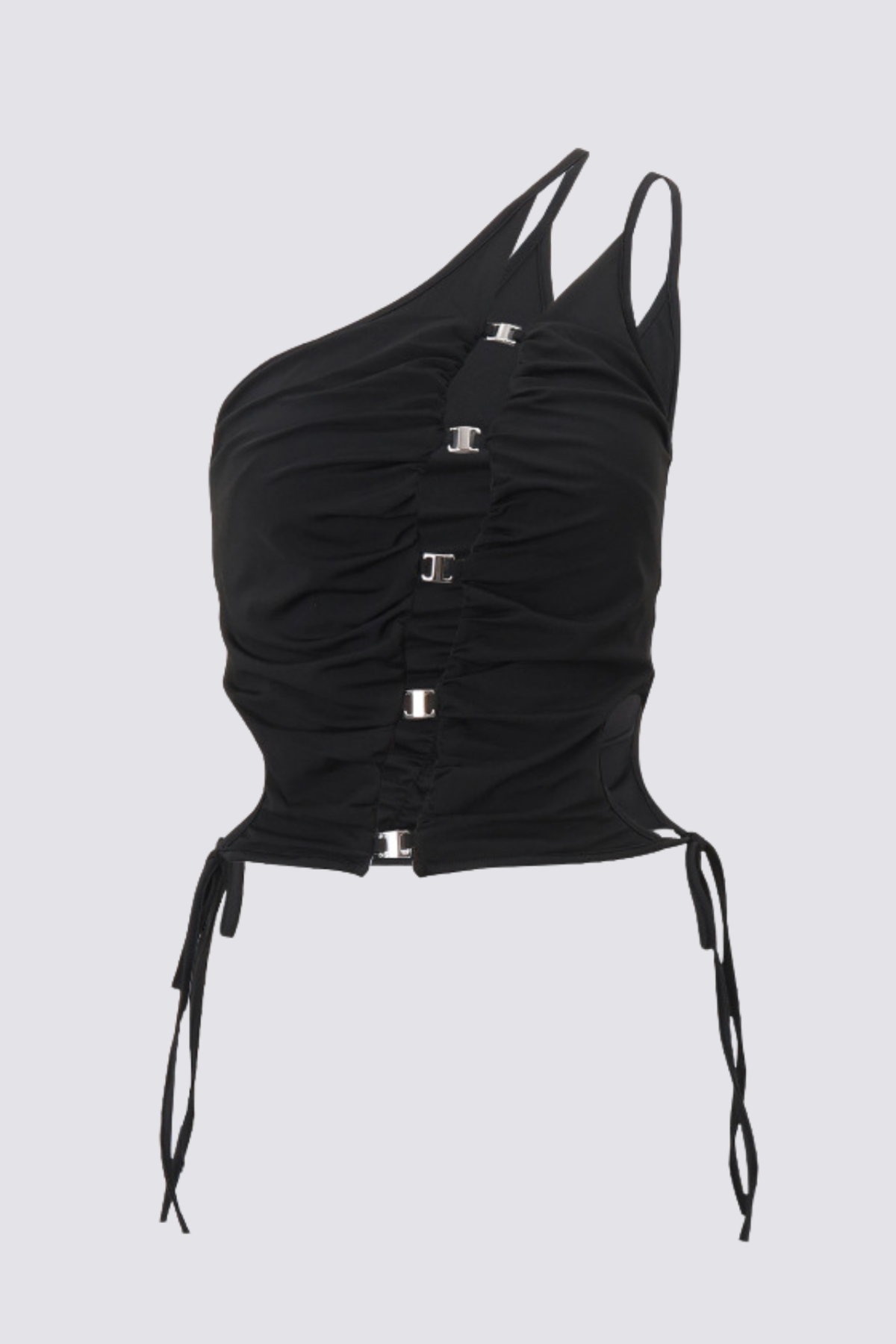 Skin Vibe Cutout One Shoulder Crop Top