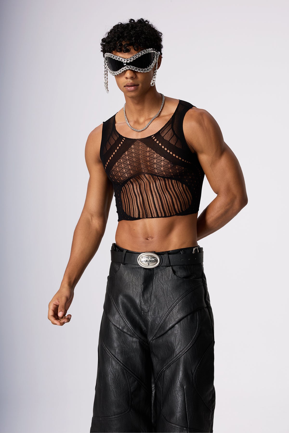Skin Flicker Cutout Pants Set
