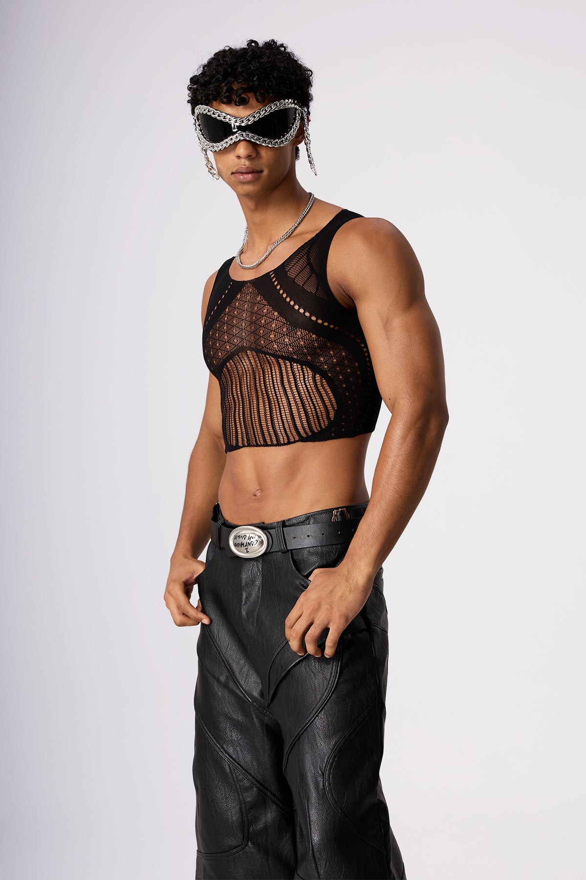 Skin Flicker Cutout Pants Set
