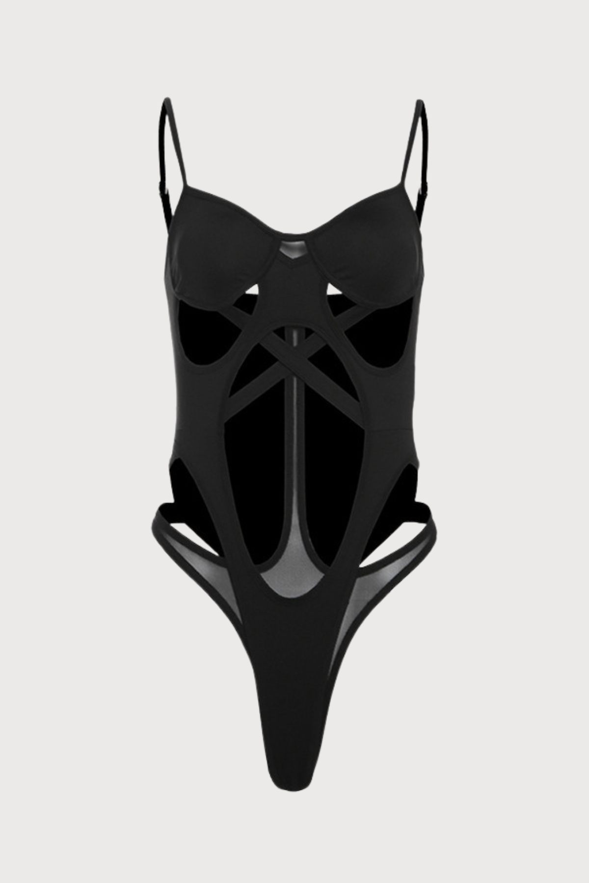 Sleek Form Cutout Spaghetti Bodysuit