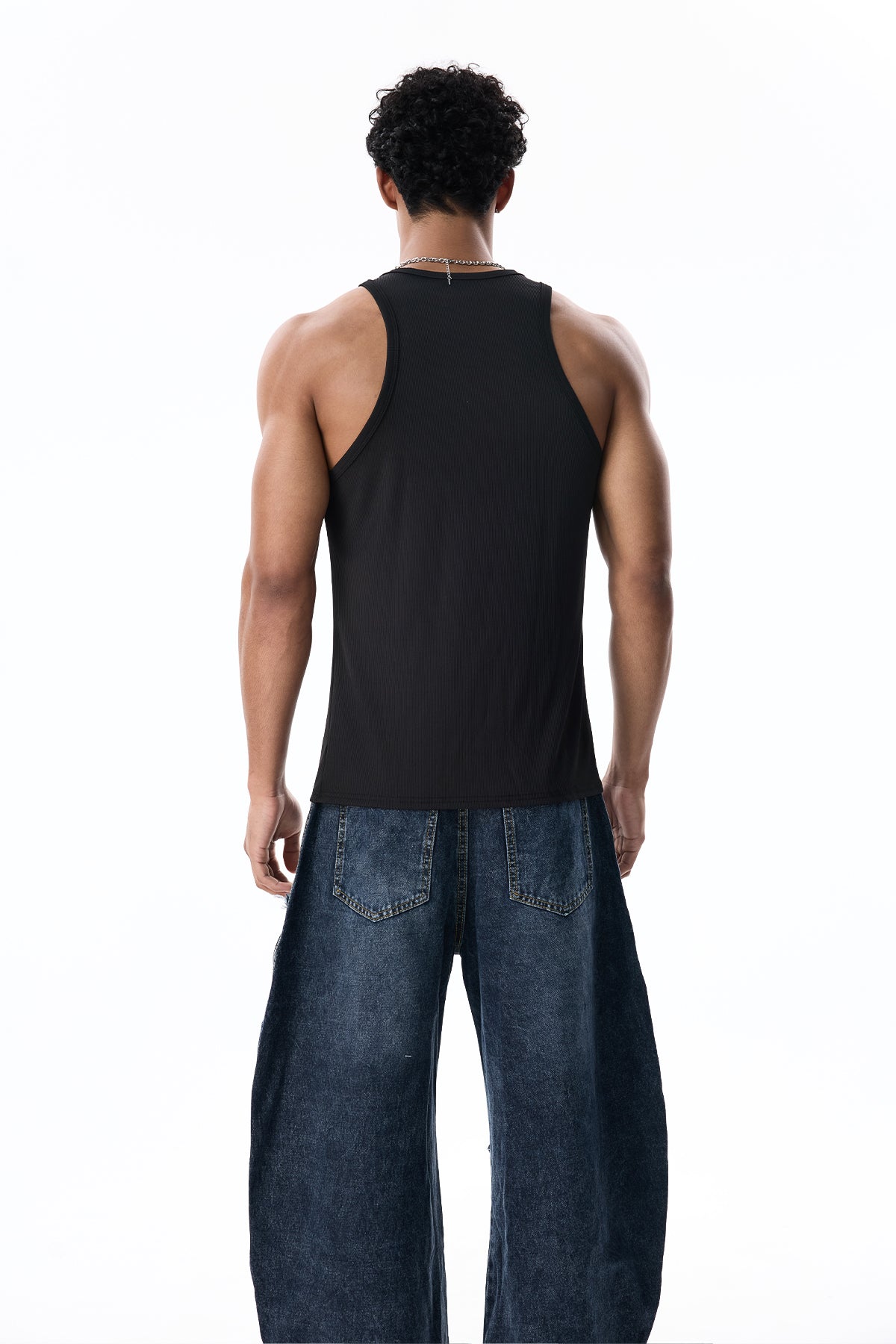 Smoky Veil Sleeveless Top Black
