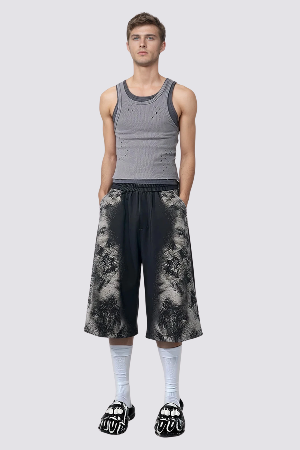 Smooth Cut Ripped Sleeveless Top