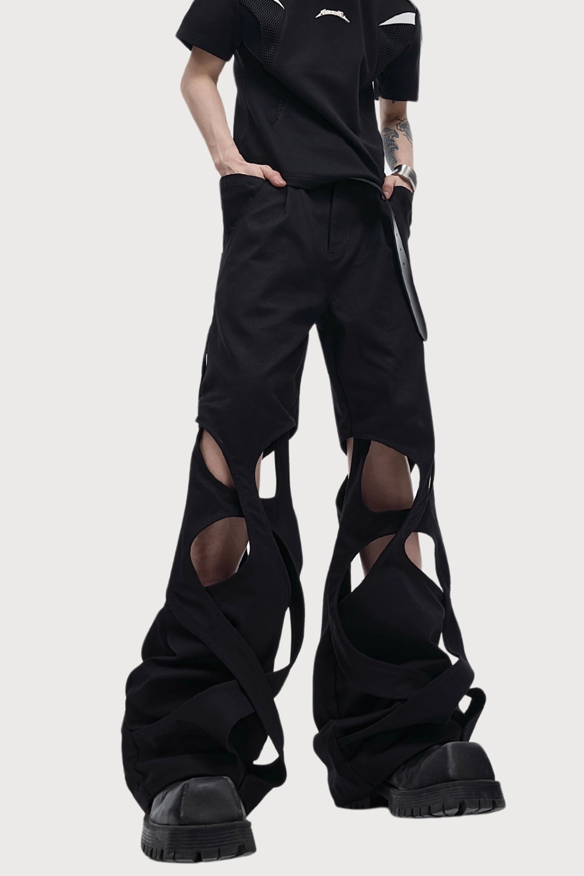 Smooth Drift Cutout Wide Leg Pants