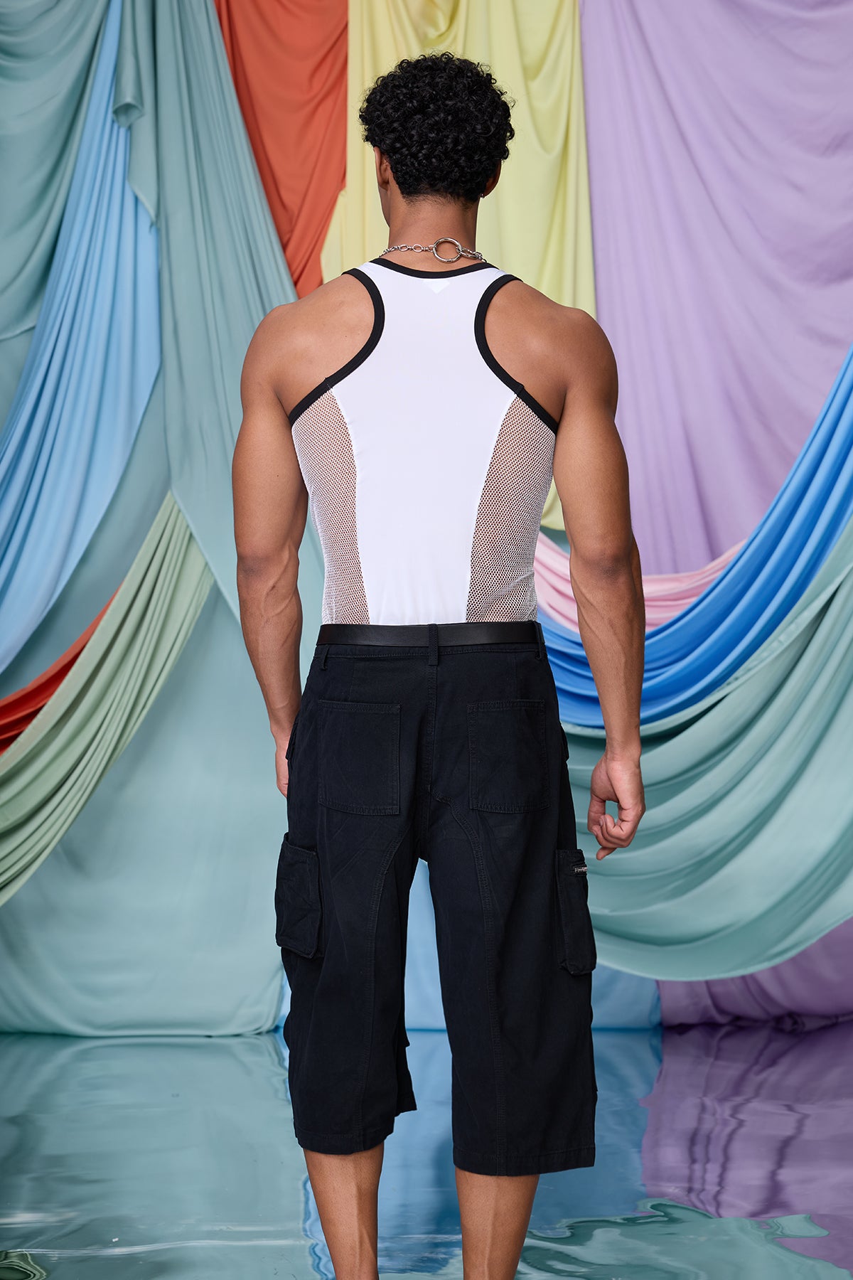 Soft Blur Cutout Tank Top