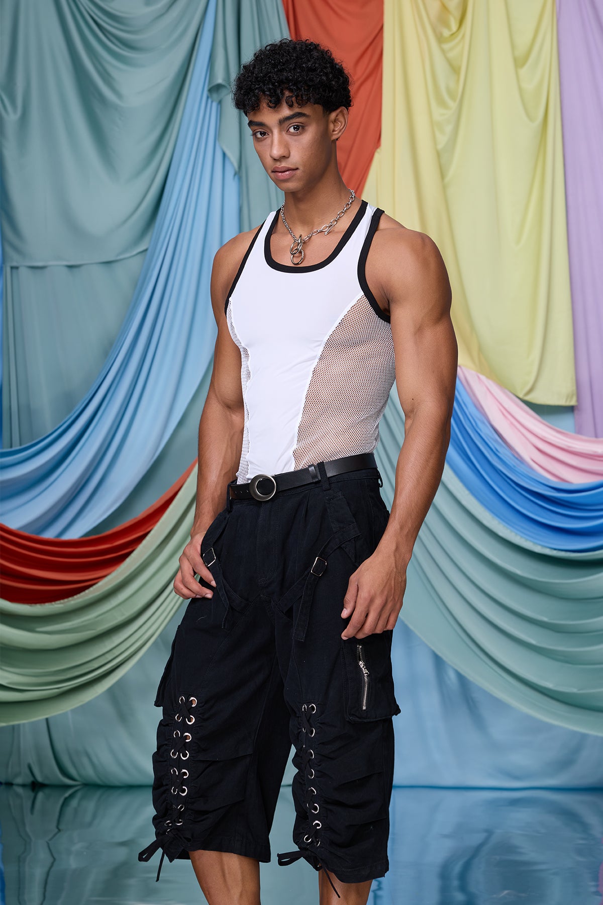 Soft Blur Cutout Tank Top