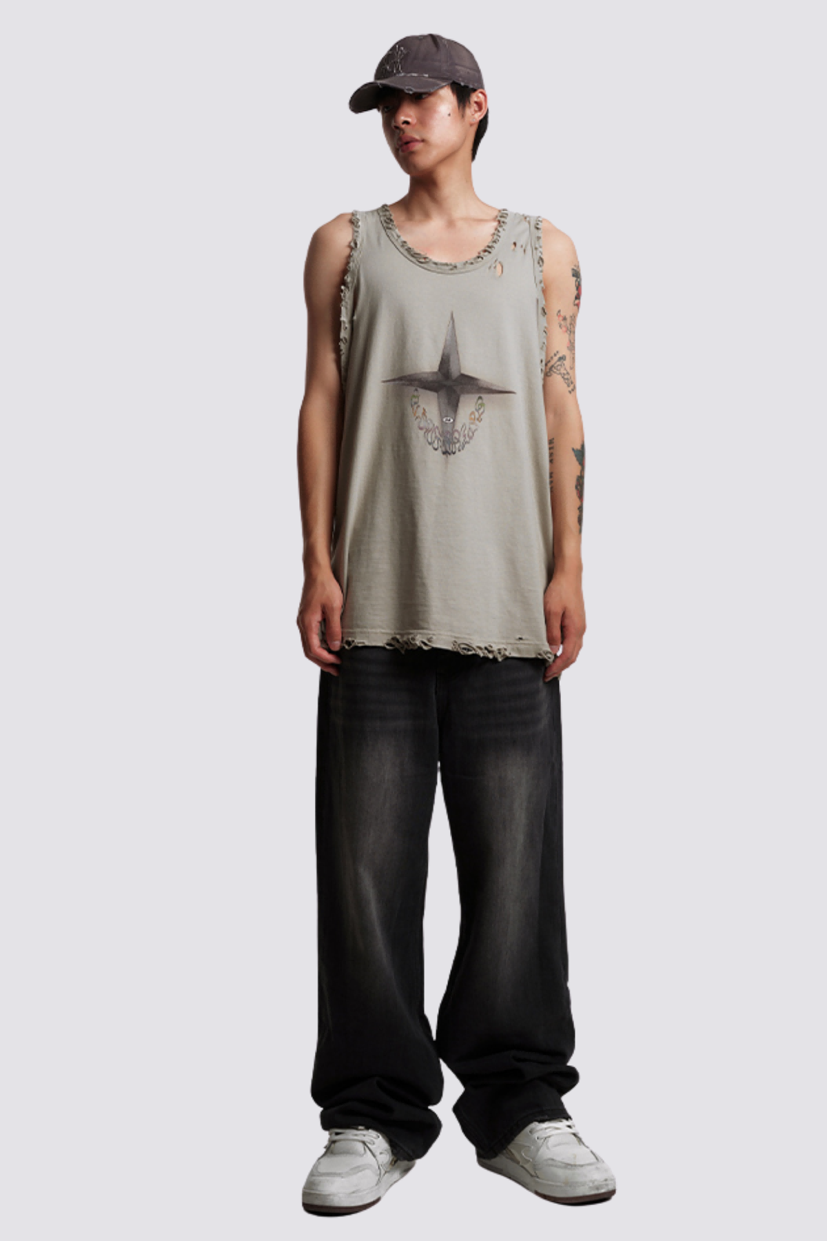 Soft Edge Sleeveless Star Top