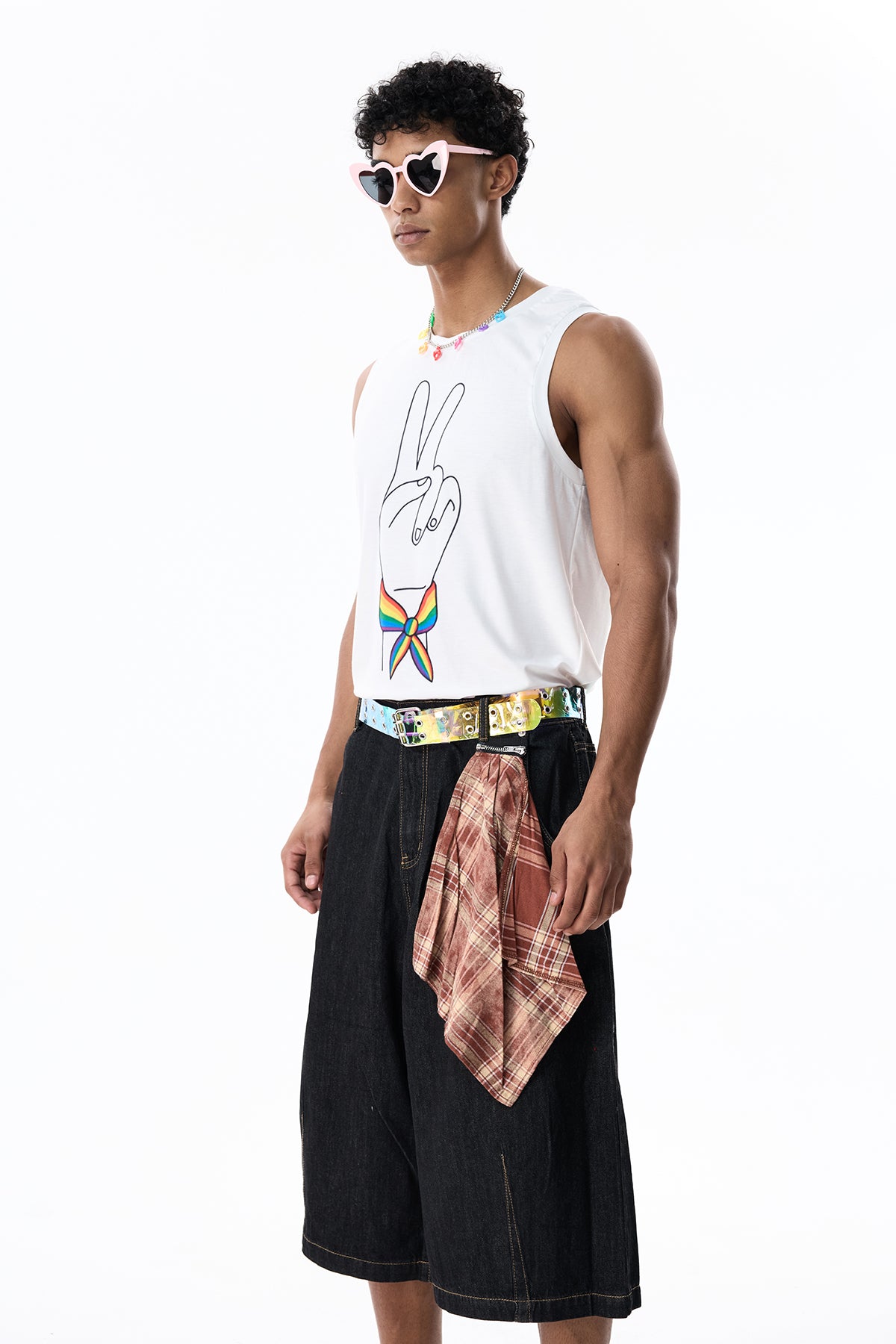 Soft Fold Print Sleeveless Top