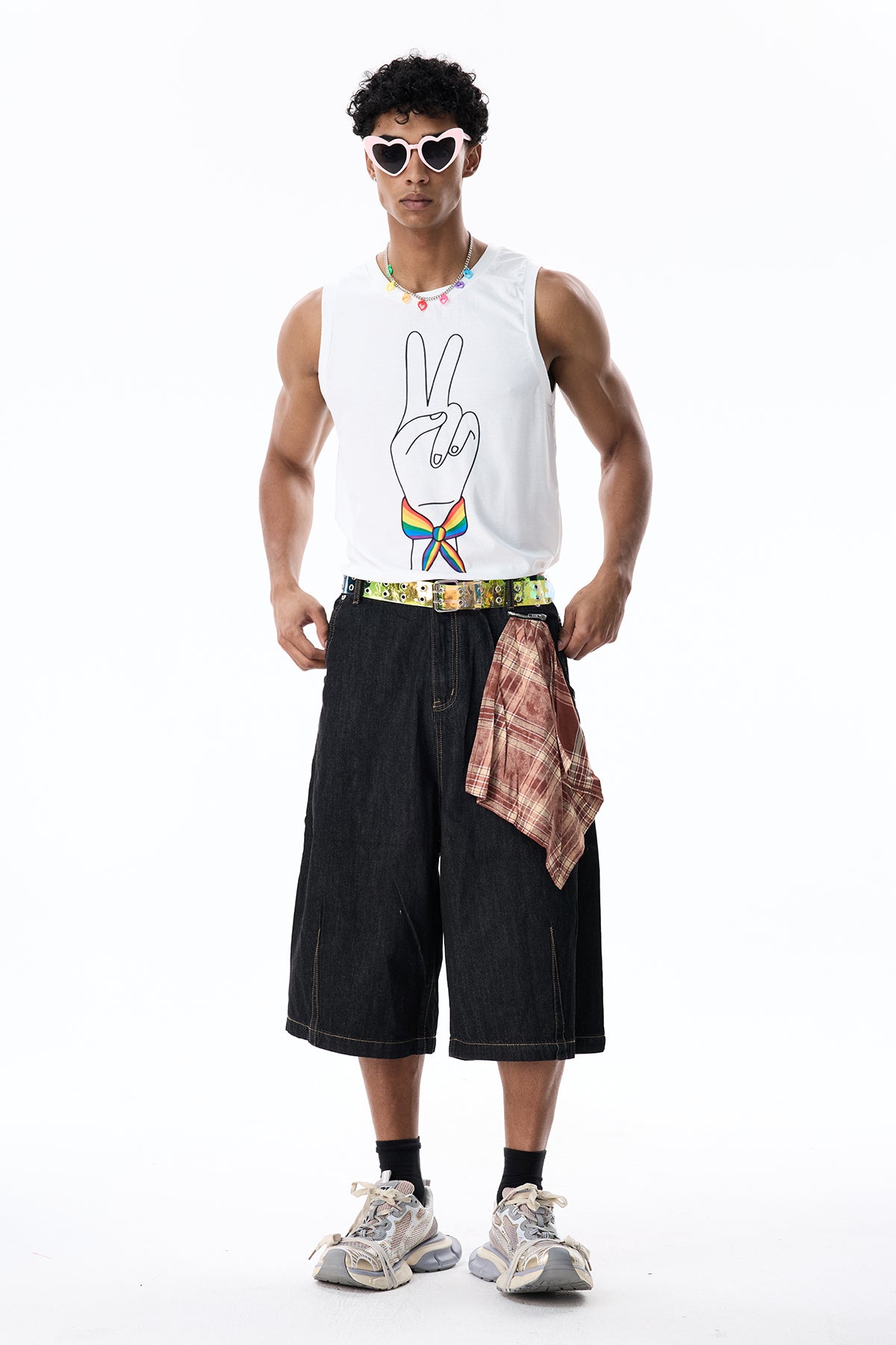 Soft Fold Print Sleeveless Top