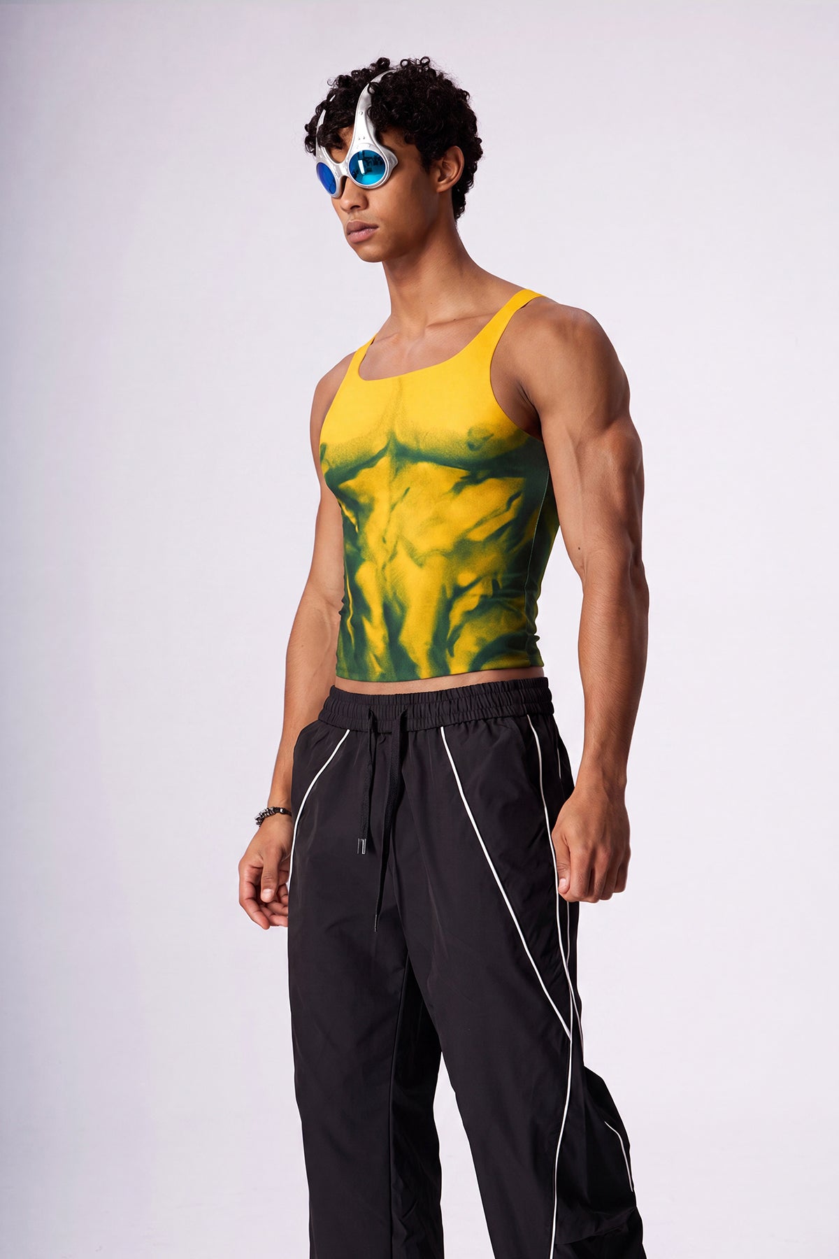 Zachte, lichte mesh-printtop 
