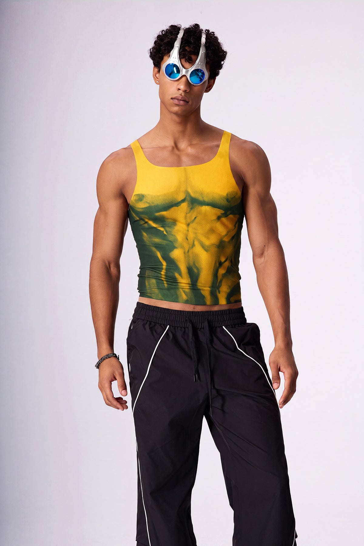 Zachte, lichte mesh-printtop 