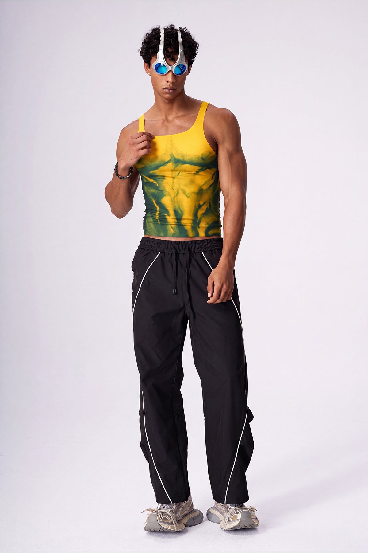 Zachte, lichte mesh-printtop 