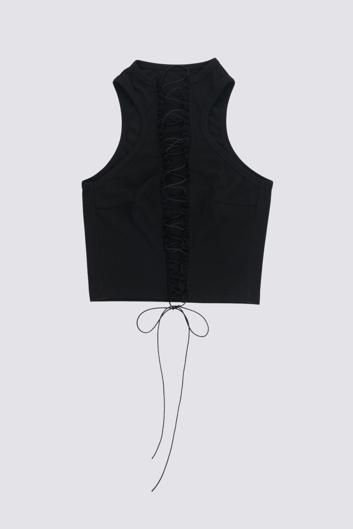 Soft Pulse Lace Up Crop Top