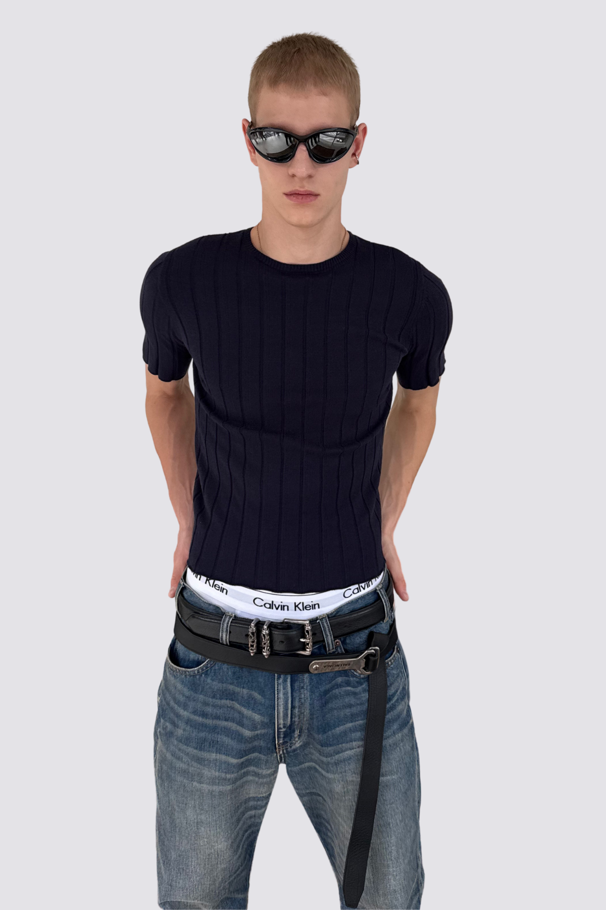 Soft Stretch Striped Knit Top