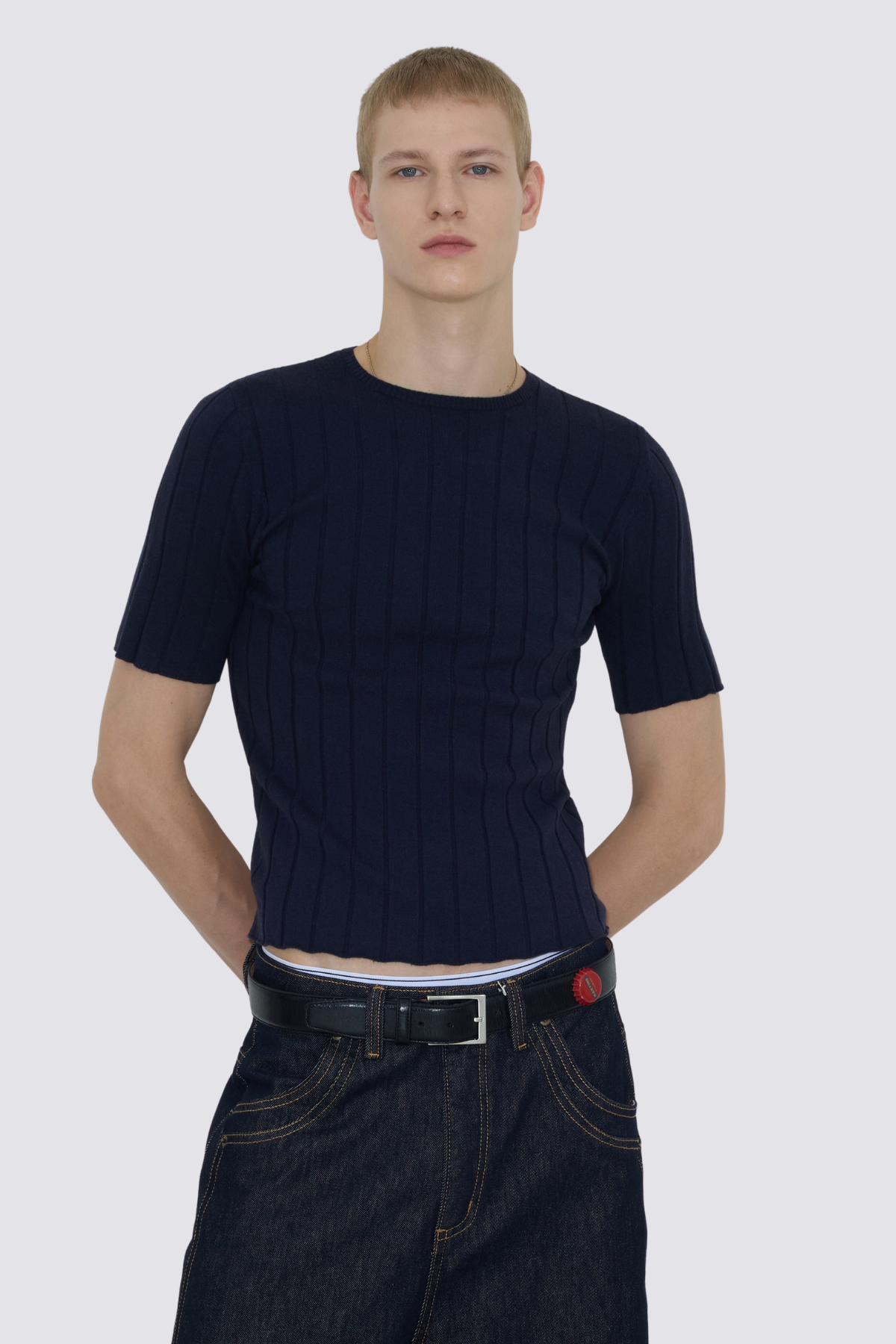 Soft Stretch Striped Knit Top