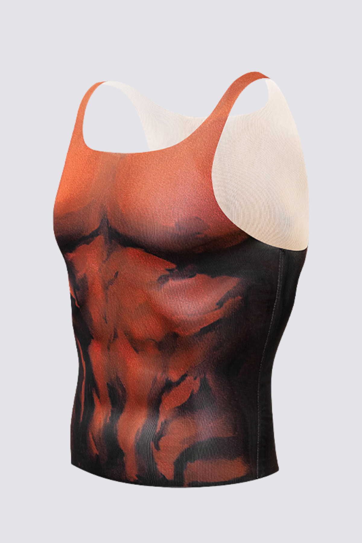 Soft Light Mesh Print Top