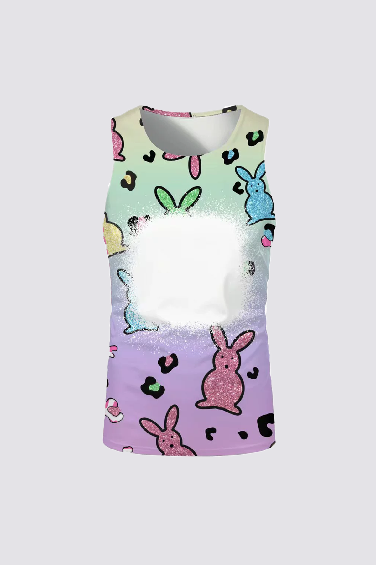 Soft Slash Print Sleeveless Top