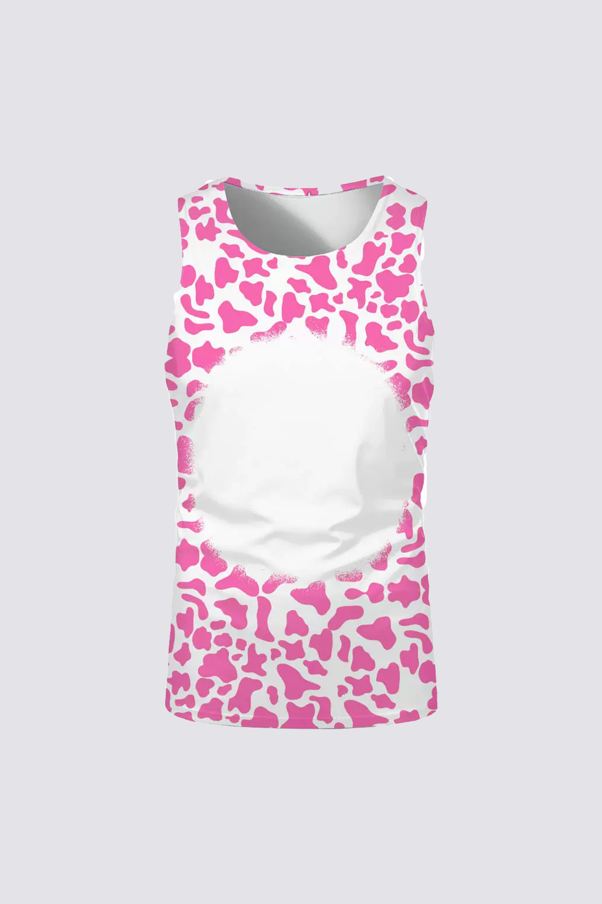 Soft Slash Print Sleeveless Top