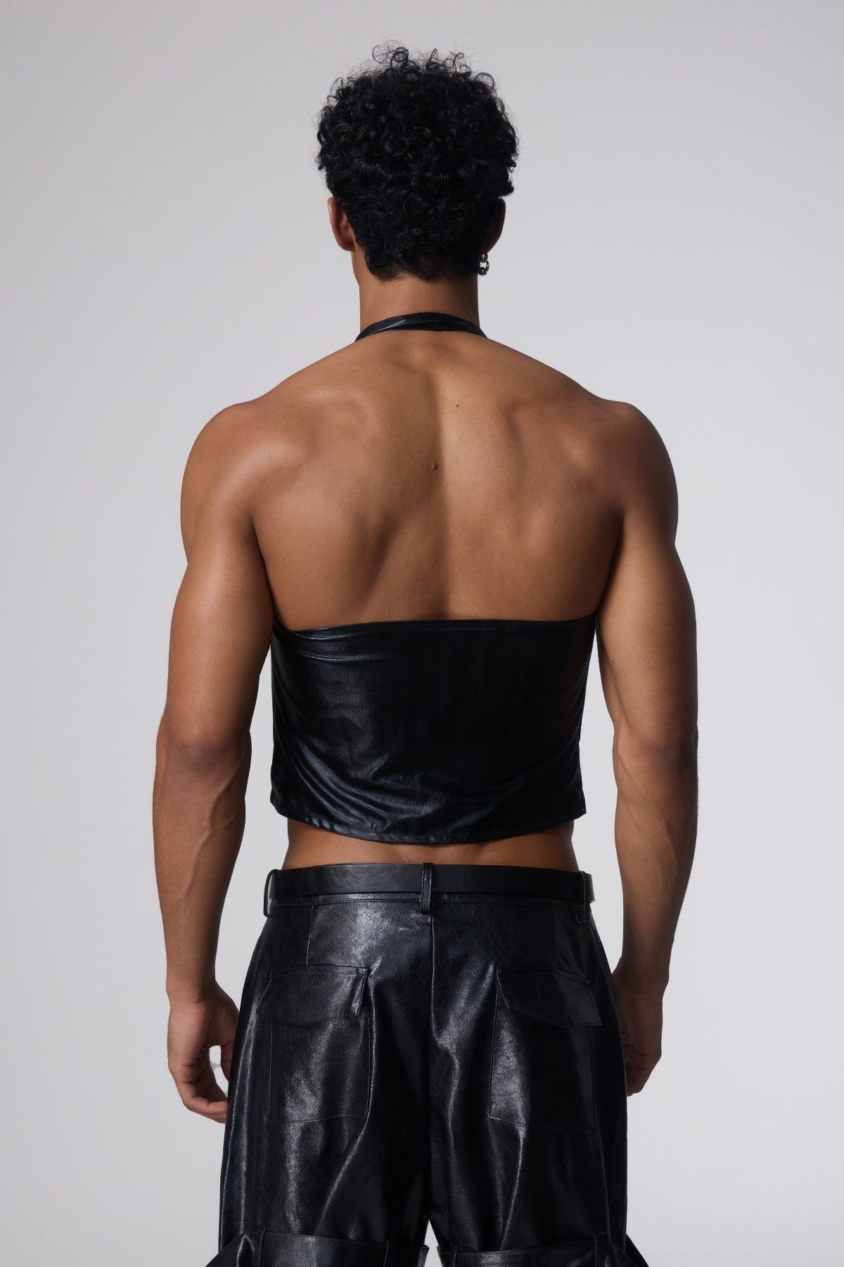 Sole Cut Halterneck Lace Up Top