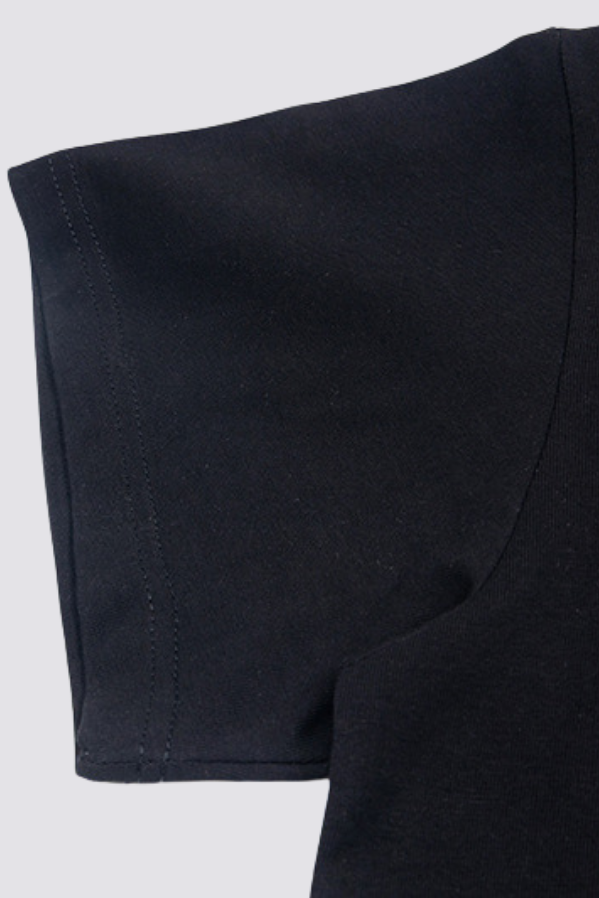 Solid Dash Print Top Black