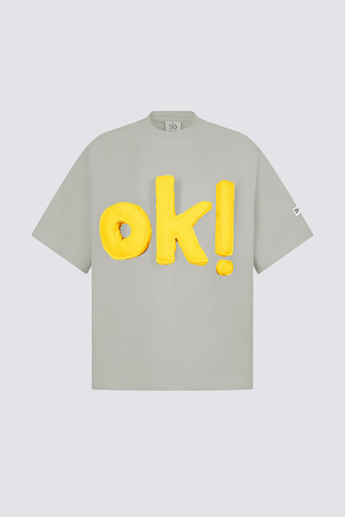 Solid Dash Print Top Dark Gray