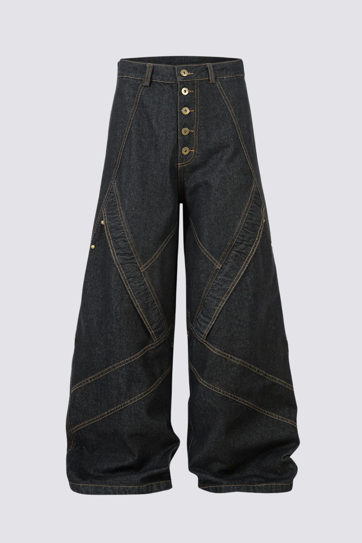 Solid Drift Deconstructed Barrel Jeans