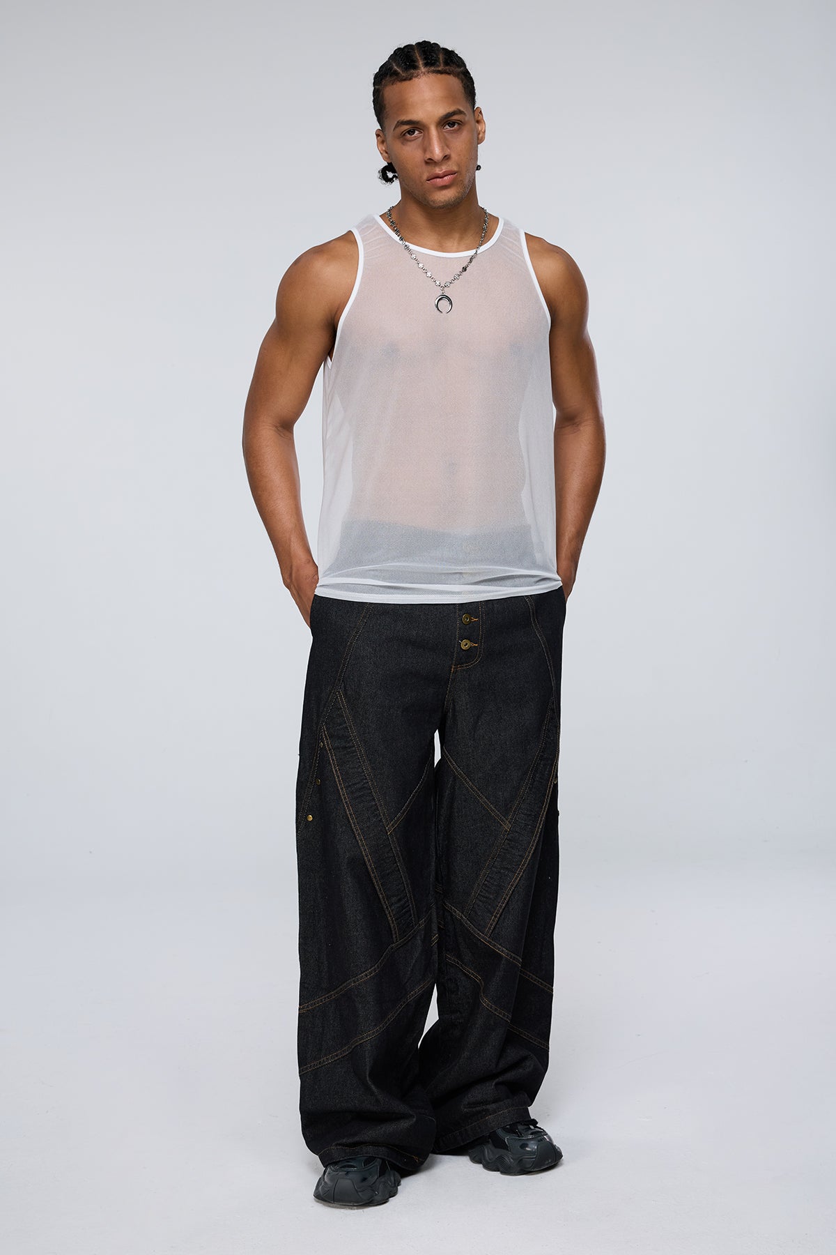 Solid Drift Deconstructed Barrel Jeans