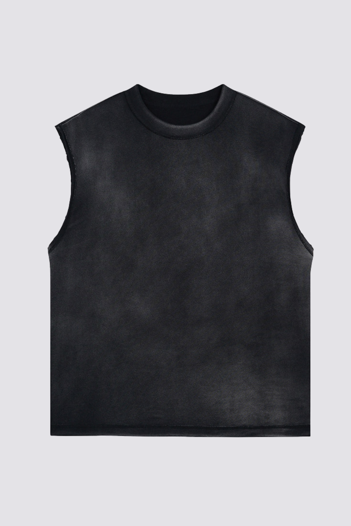 Solid Night Sleeveless Top Black