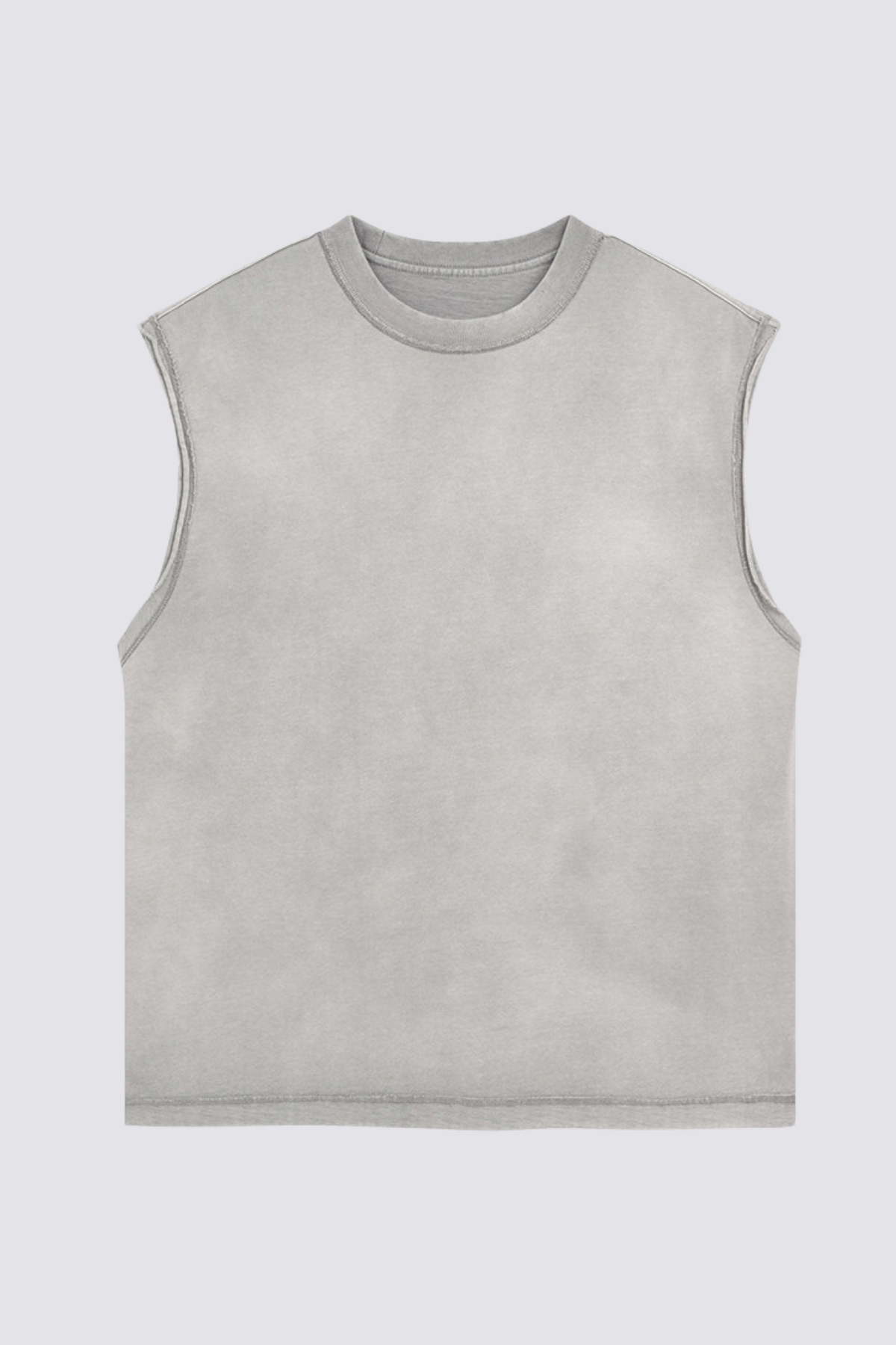 Solid Night Sleeveless Top Grey