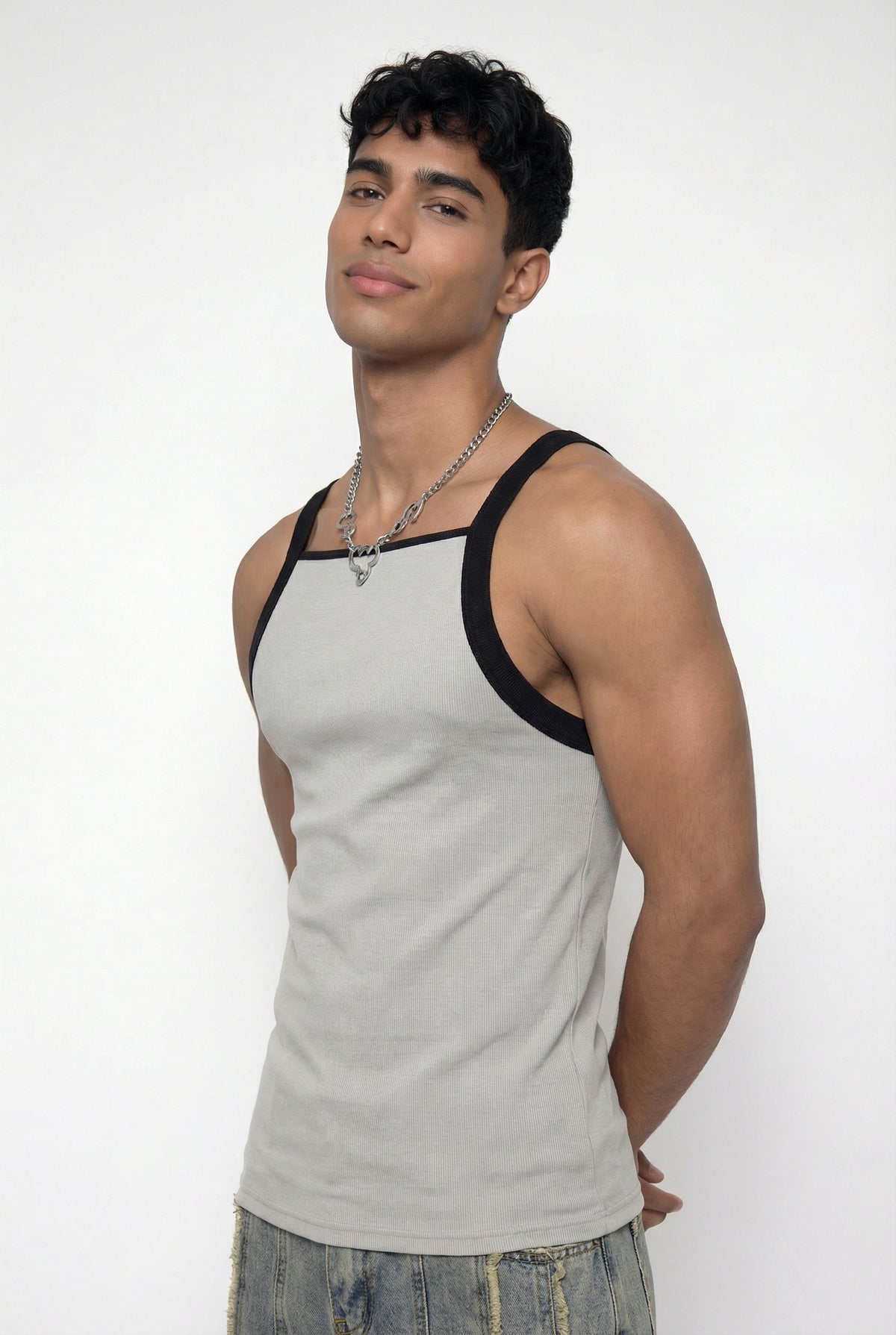 Solid Void Tank Top Grey