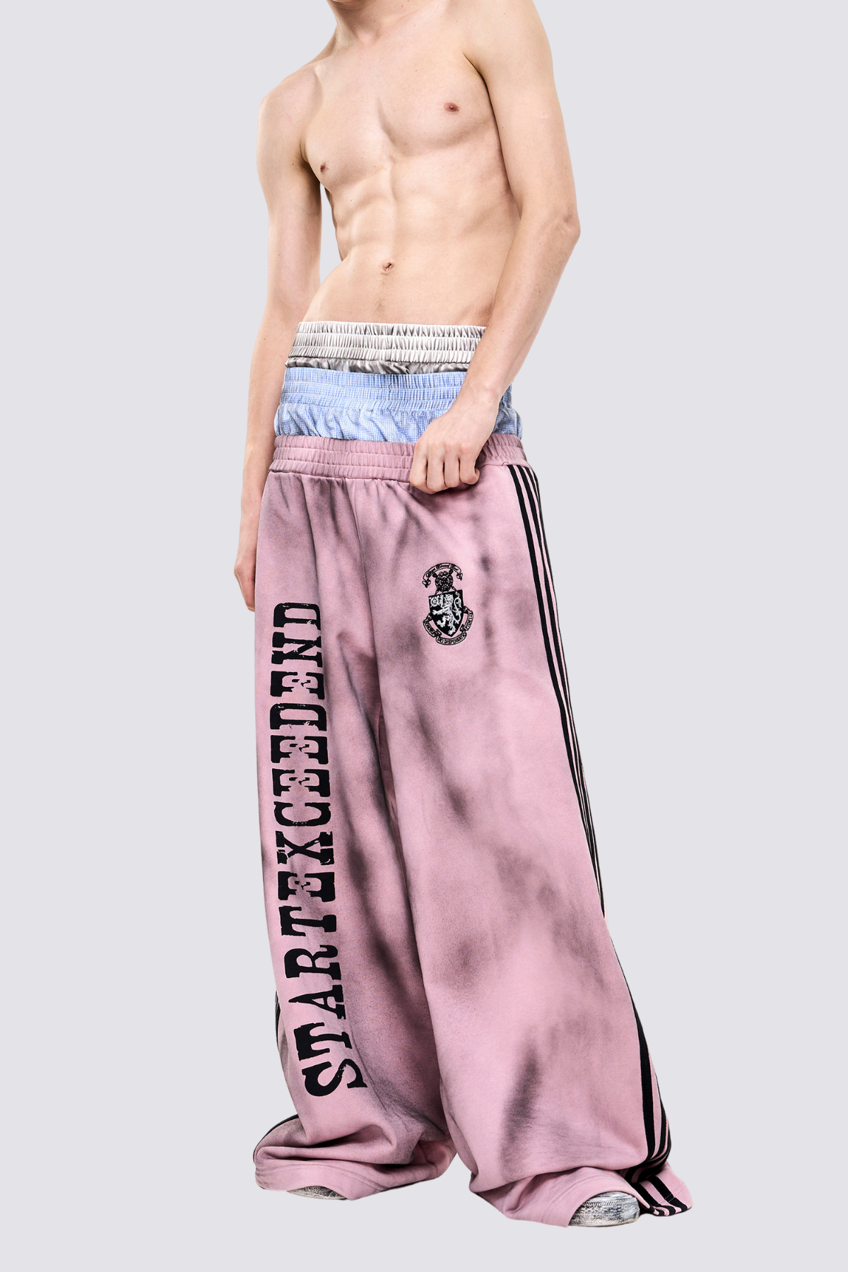 Space Mood Print Straight Pants