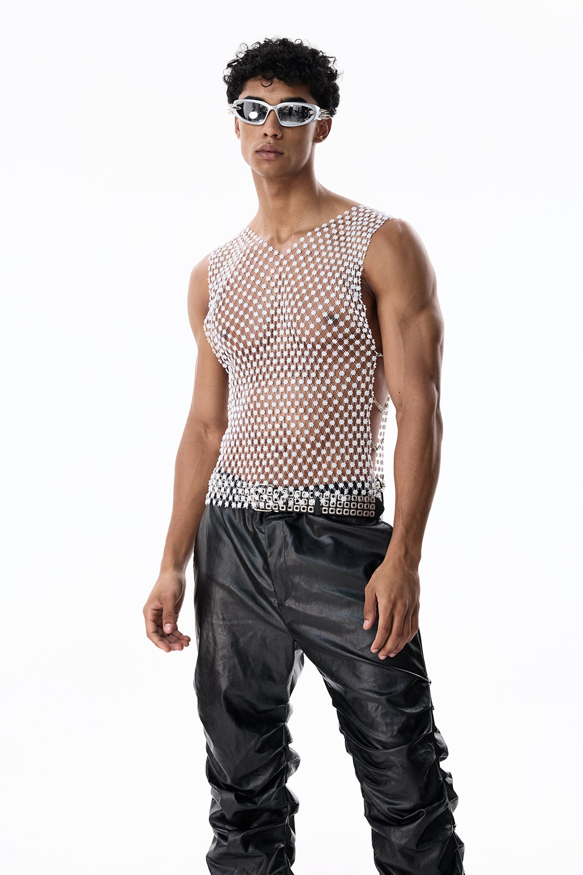 Sparkling Ice Cutout Top White