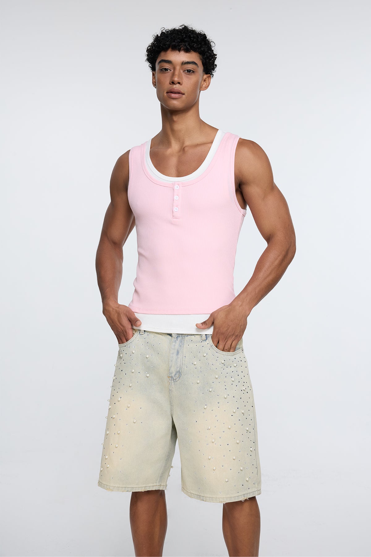 Spectra Line Tank Top Pink