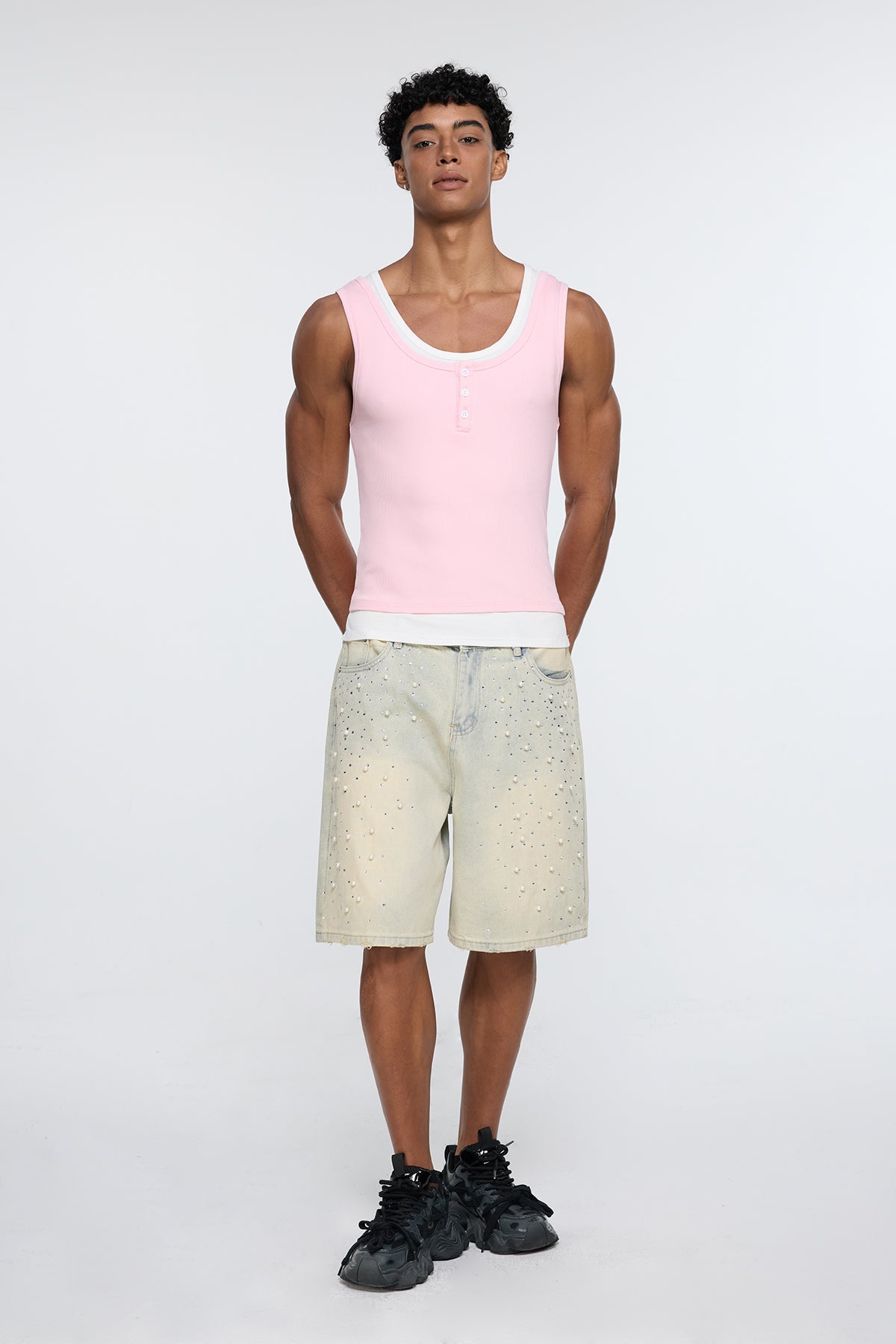Spectra Line Tank Top Pink