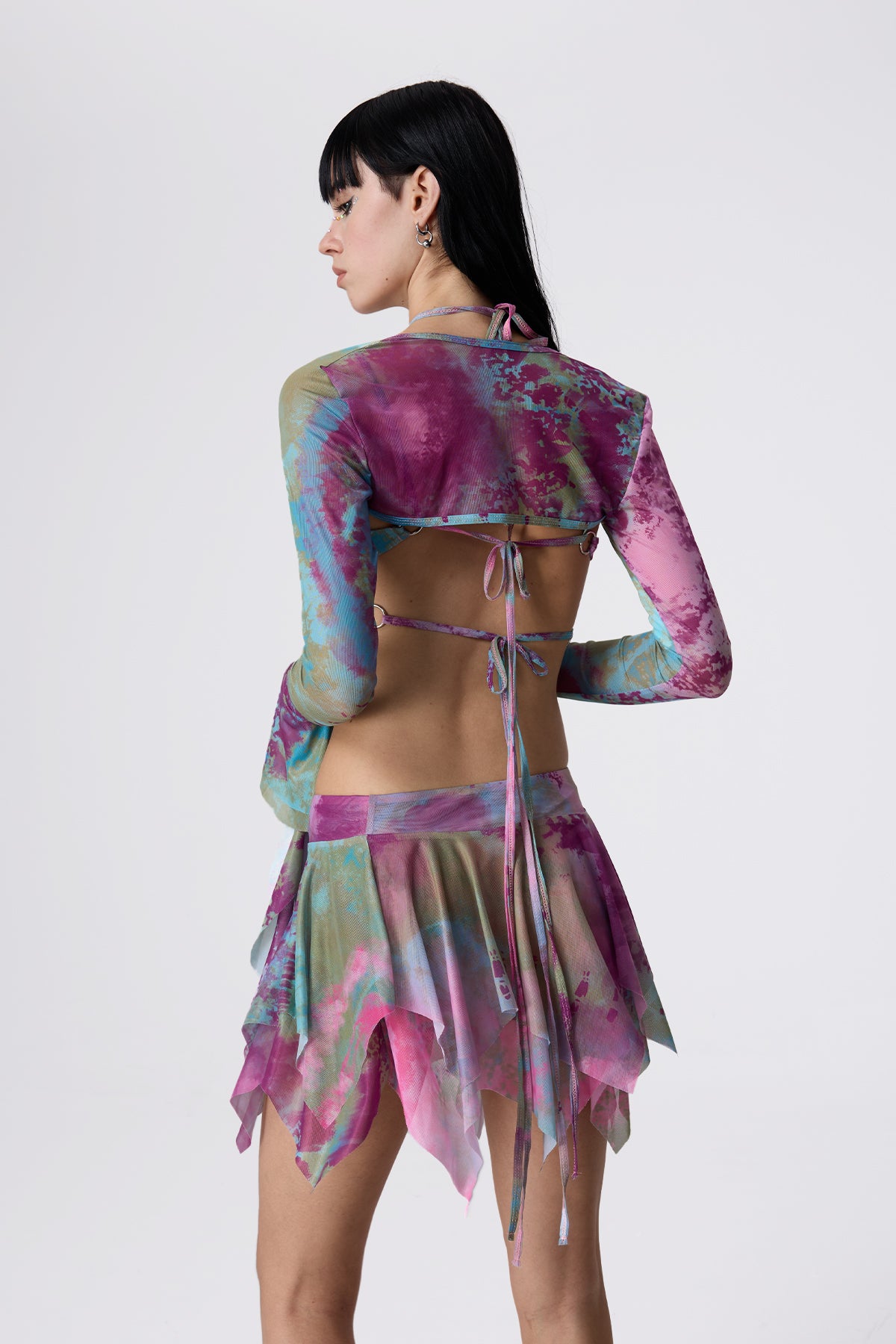 Spectrum Rush Fringe Print Skirt Set