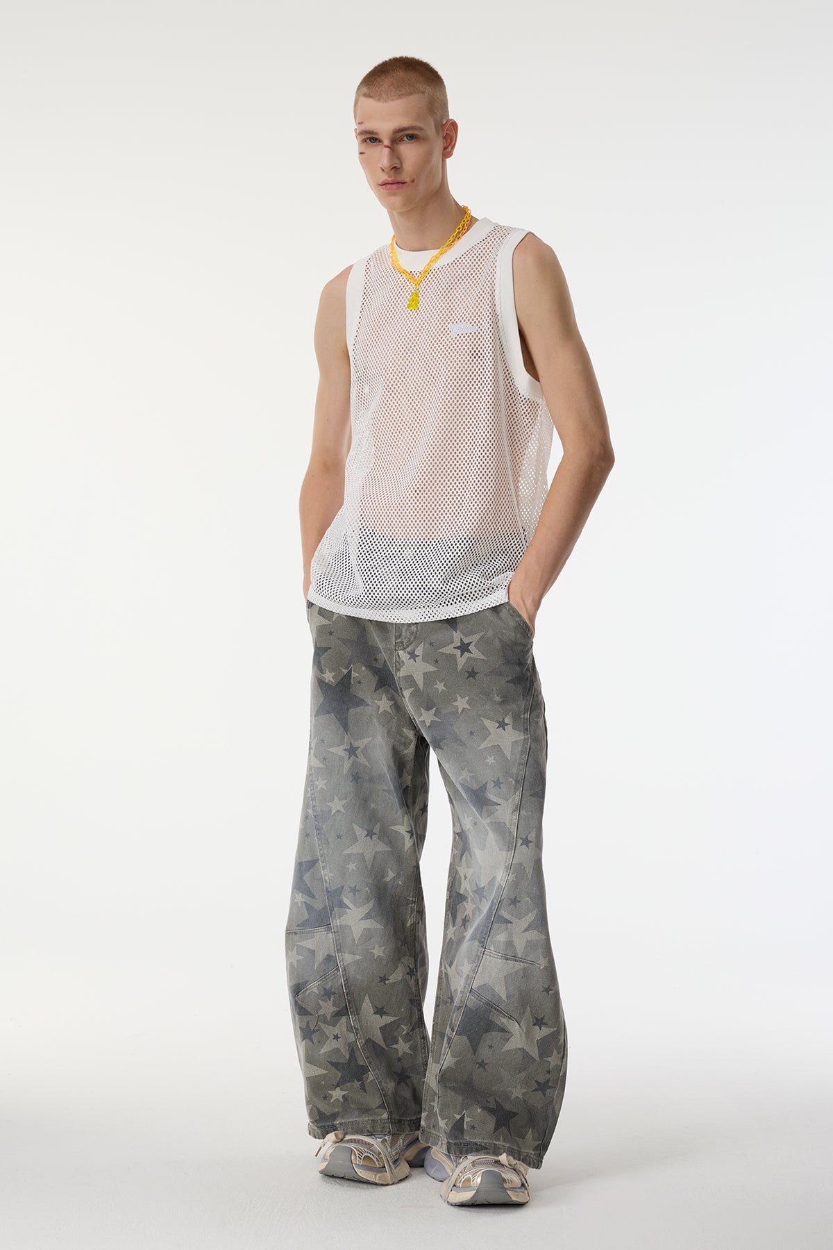 Spectrum Ring Bear Acrylic Necklace Yellow