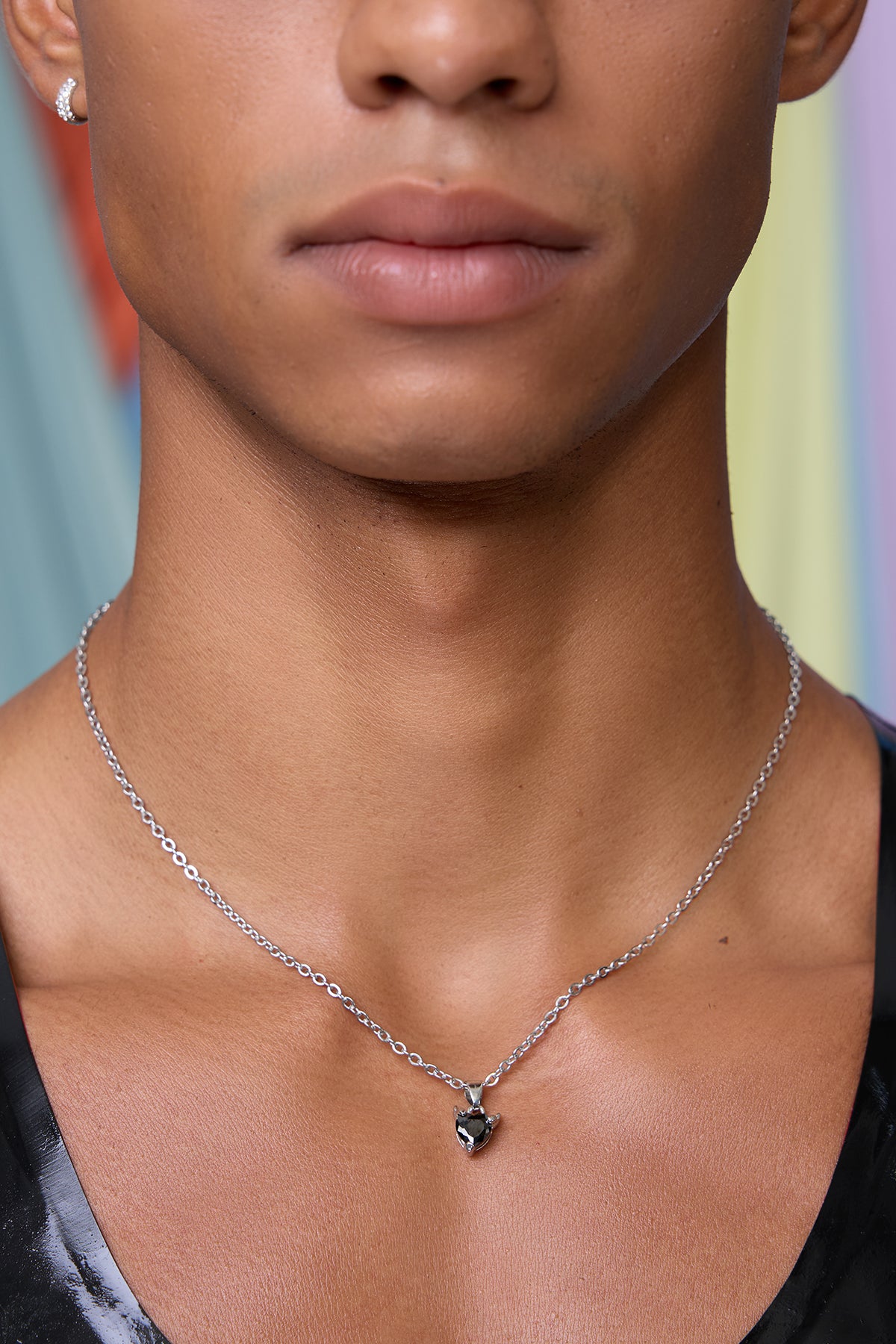 Stark Alloy Rhinestone Necklace Black