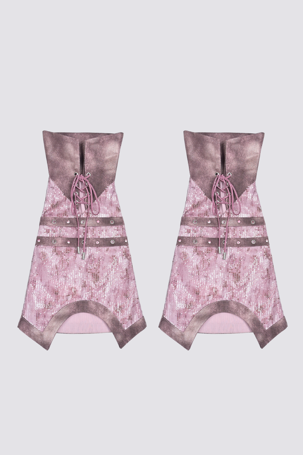 Starlet Drive Denim Sequin Leg Warmers