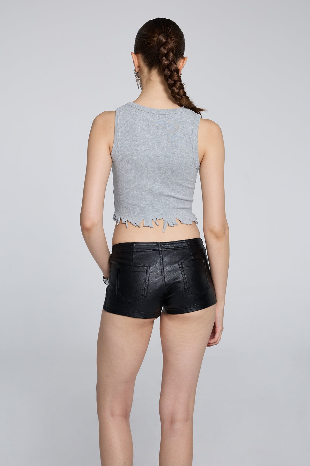 Static Edge Print Crop Top