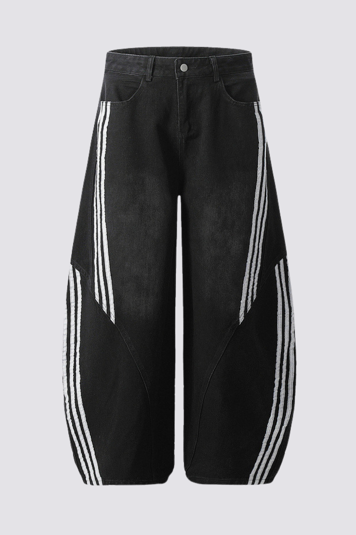 Static Vibe Stripe Machete Jeans Black