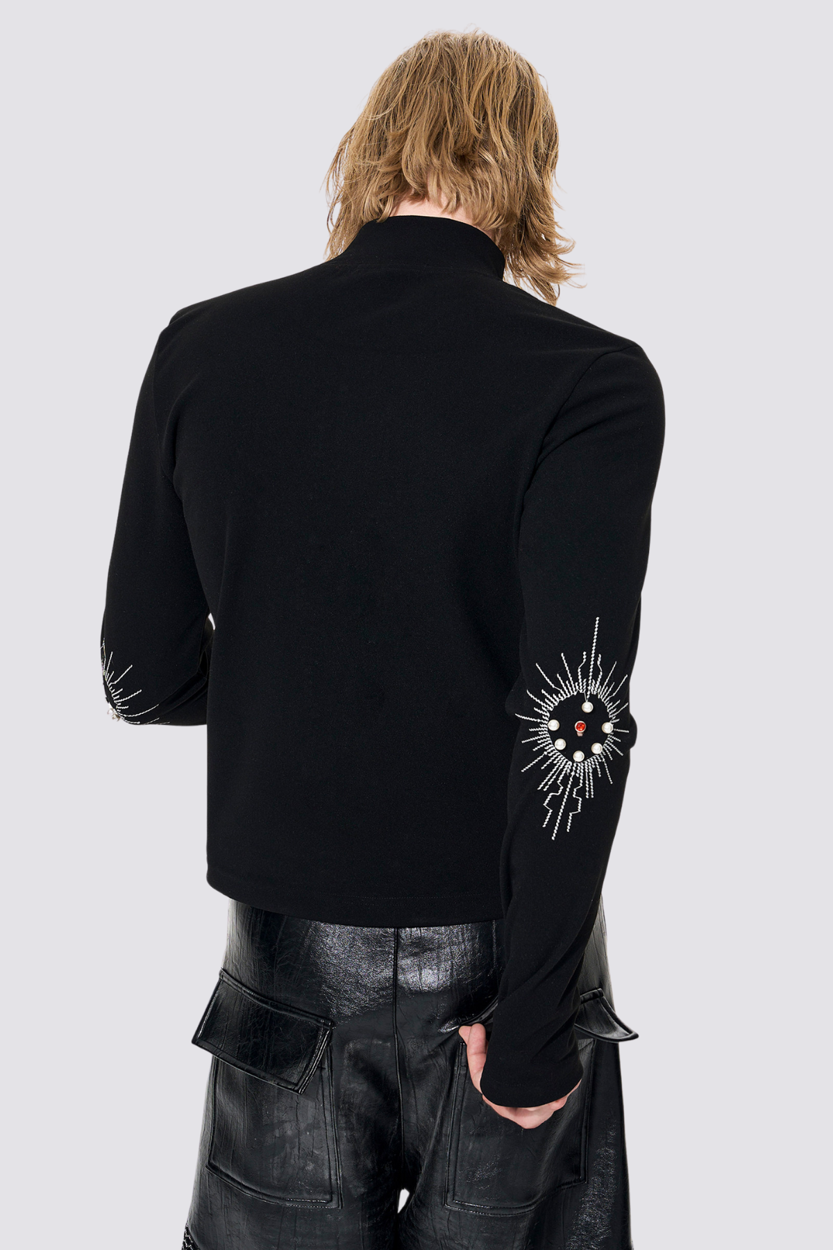 Static Void Embroidery Pearl Long Sleeve Top