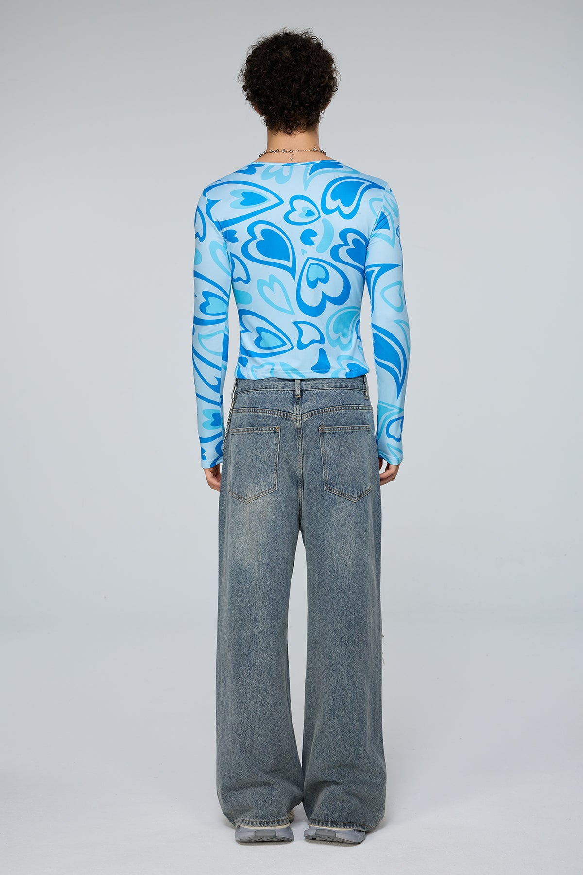 Static Wash Star Wide Leg Jeans