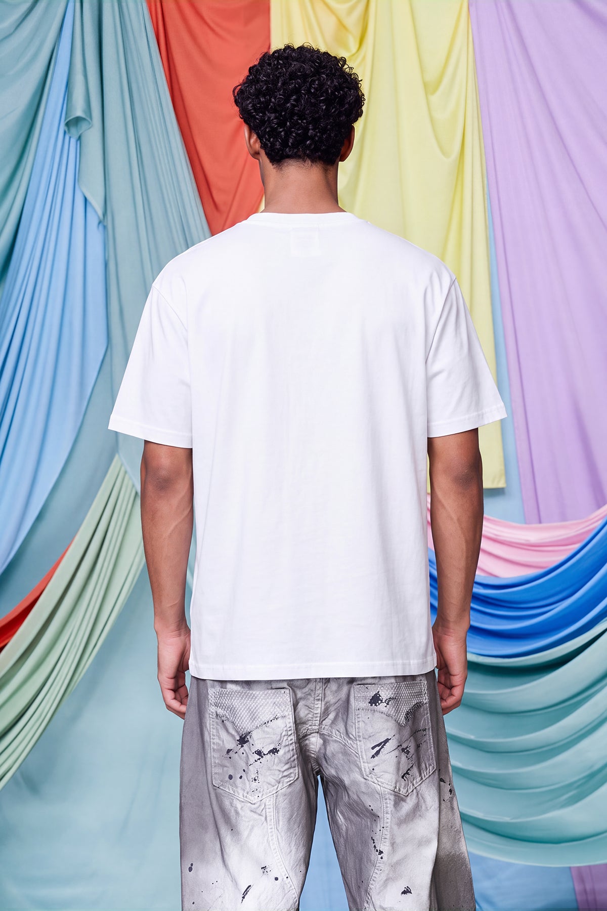 Static Pitch Print T-Shirt Weiß